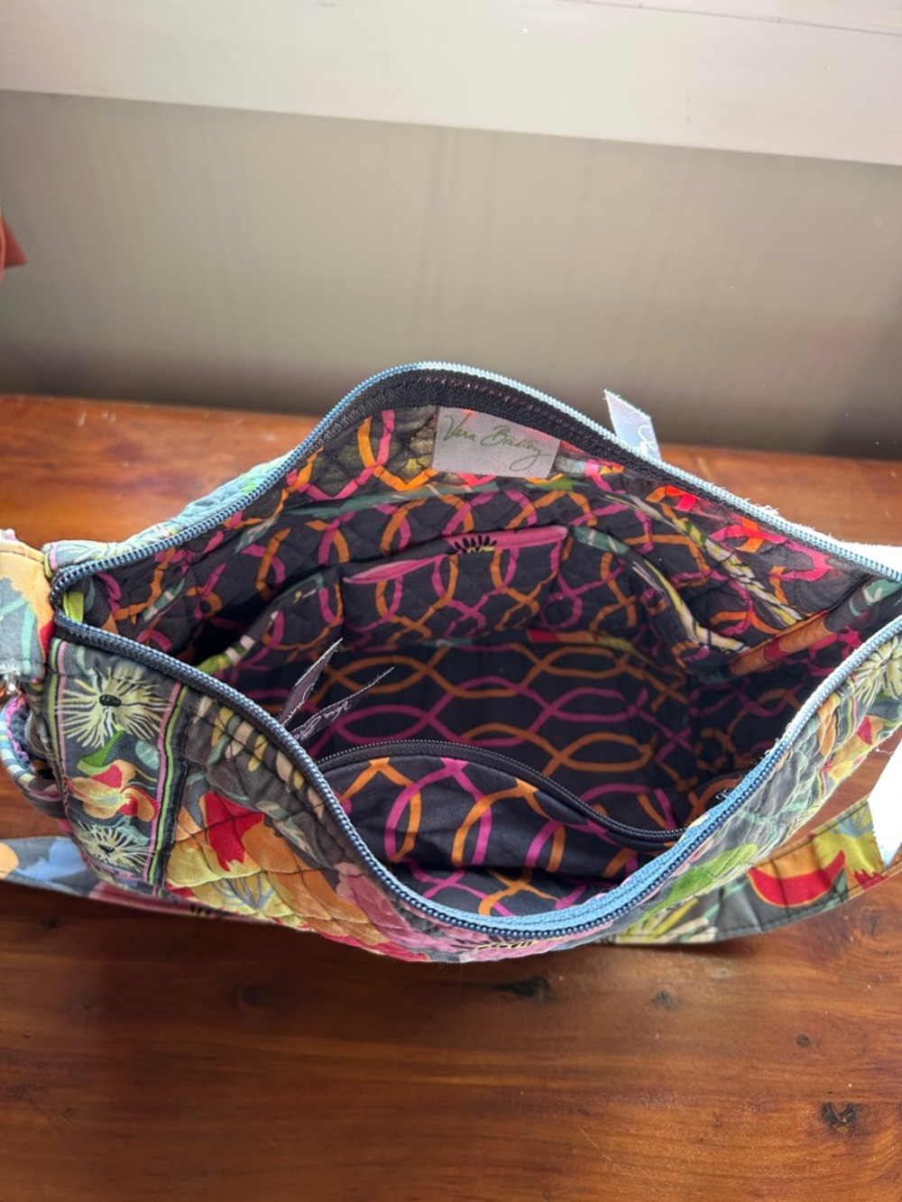 VERA BRADLEY Jazzy Blooms Quilted Tote Purse - Picture 6 of 9